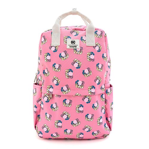 Harley Quinn Bubble Gum Pink Nylon Square Backpack