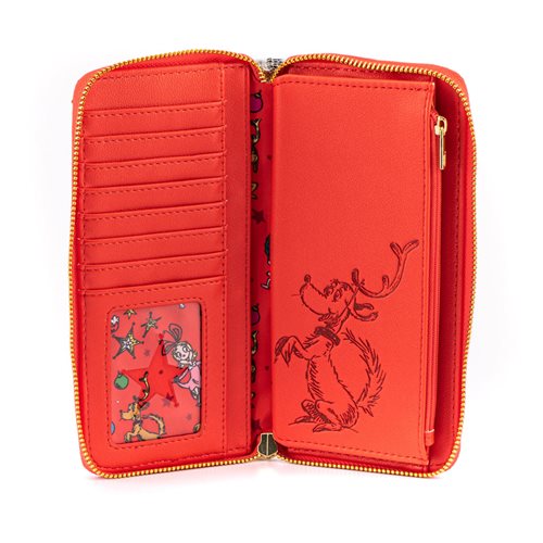 Dr. Seuss The Grinch Loves the Holidays Zip-Around Wallet