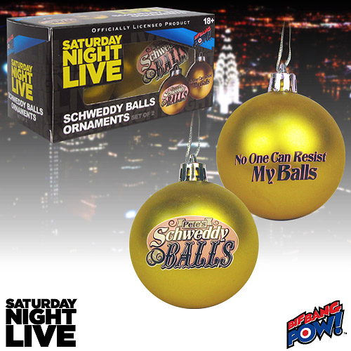 Saturday Night Live Schweddy Balls Christmas Ornaments - Set of 2