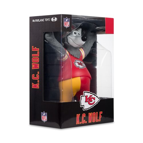 NFL SportsPicks Kansas City Chiefs K. C. Wolf Mascot 8-Inch Posed Figure