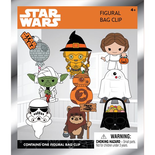 Star Wars Halloween 3D Foam Bag Clip Random 6-Pack