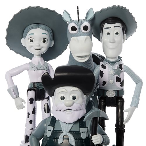 Disney Pixar Toy Story Woody's Roundup Black and White Variant 7-Inch Action Figure 4-Pack