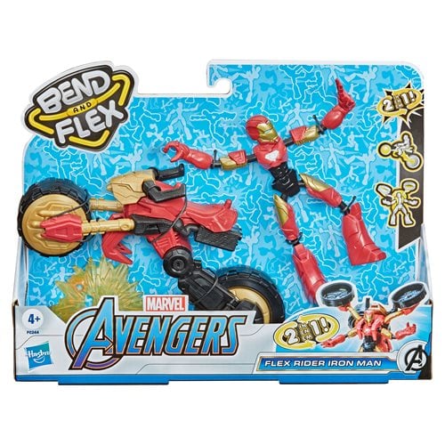 Marvel Bend and Flex Rider Iron Man and Motorcycle