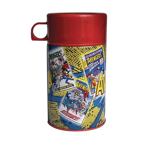 Avengers Assemble Tin Titans Lunch Box with Thermos - Previews Exclusive