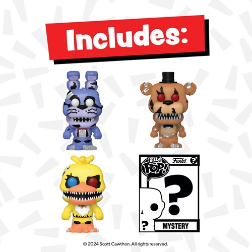 Five Nights at Freddy's Nightmare Bonnie Funko Bitty Pop! Mini-Figure 4-Pack