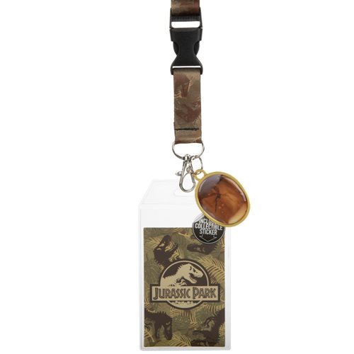 Jurassic Park Lanyard with Amber Mosquito Metal Charm
