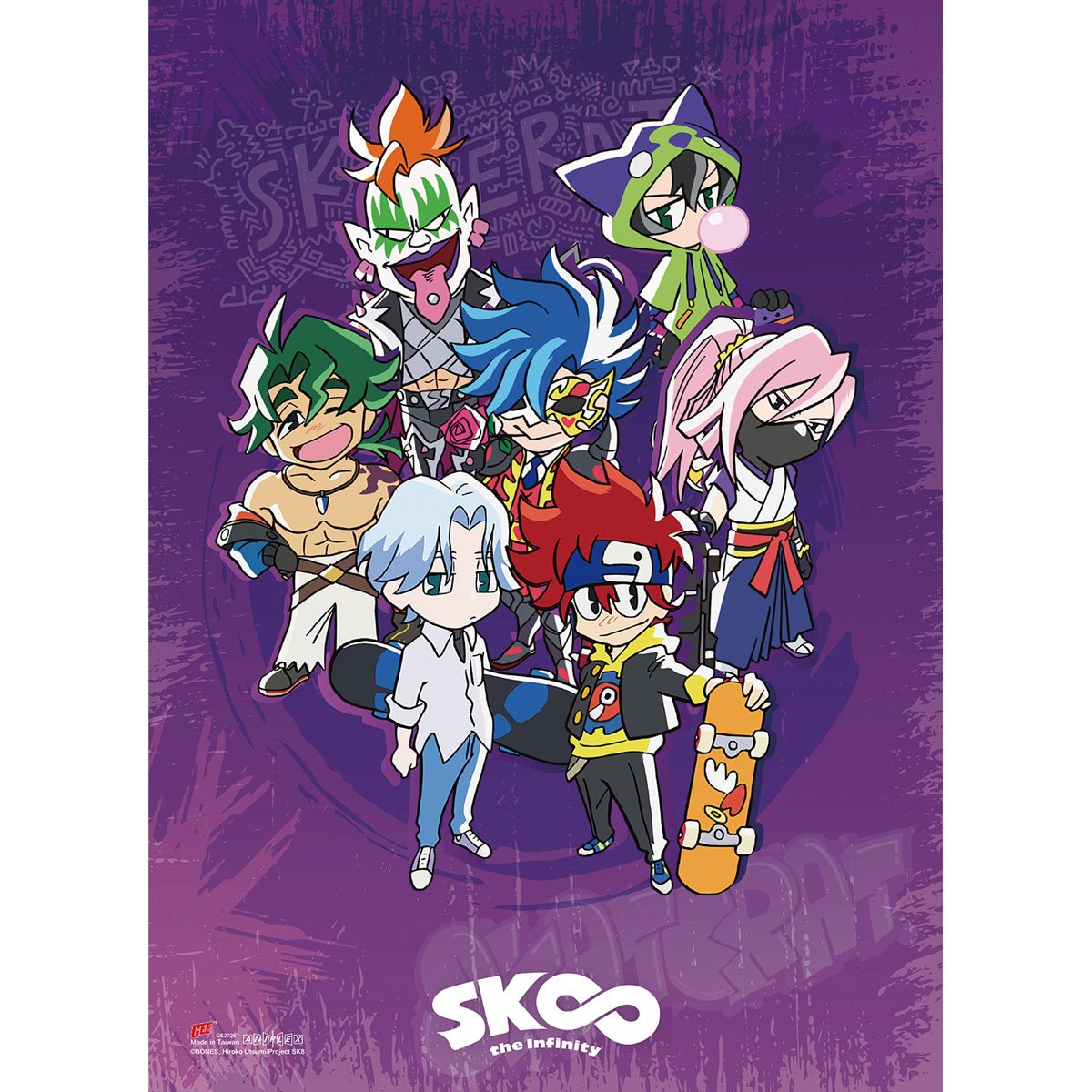 SK8 the Infinity Group Purple Border 44-Inch Wall Scroll