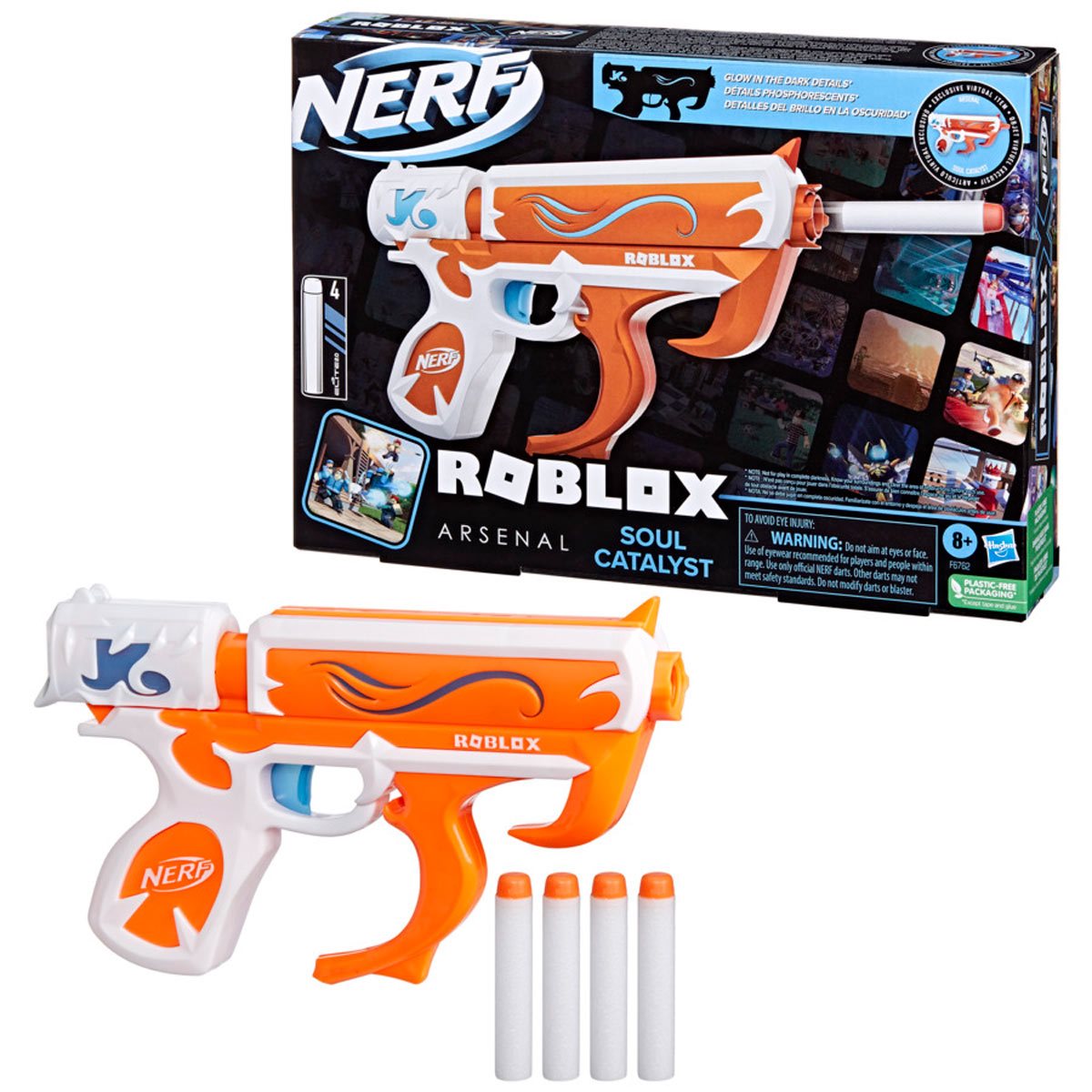 Nerf Roblox Arsenal: Soul Catalyst Dart Blaster With Code to Redeem Virtual  Item