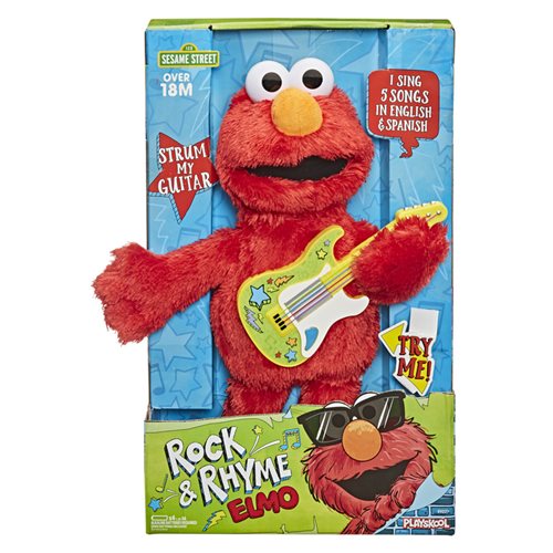 Sesame Street Rock and Rhyme Elmo Talking, Singing 14-Inch Plush Toy