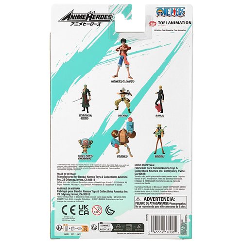 One Piece Anime Heroes Action Figure Wave 3 Case of 6