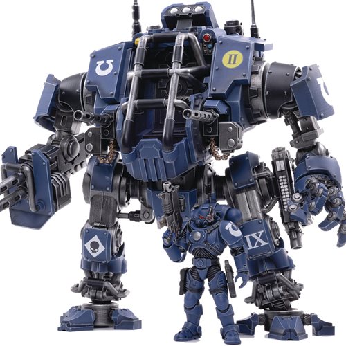Joy Toy Warhammer 40,000 Vanguard Space Marines Ultramarines Invictor Tactical Warsuit 1:18 Scale Action Figure