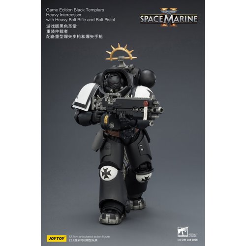 Joy Toy Warhammer 40K Space Marines Game Edition Black Templars Intercessor Bolt Rifle & Pistol 1:18