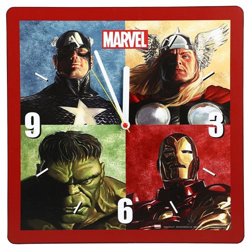 Marvel Avengers Retro Square Clock