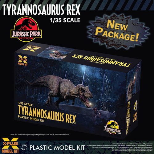 Jurassic Park Tyrannosaurus Rex 1:35 Scale Plastic Model Kit - Reissue