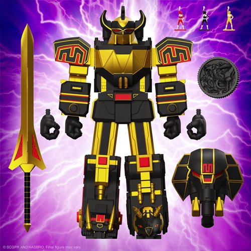Power Rangers Ultimates Mighty Morphin Megazord (Black and Gold) 7-Inch Action Figure