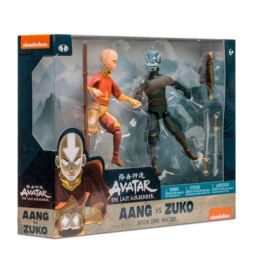 Avatar: The Last Airbender Aang vs. Blue Spirit Zuko Book One: Water 5-Inch Scale Action Figure 2-Pa