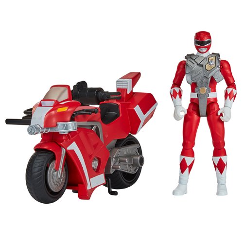Mighty Morphin Power Rangers: Re-Ignition Tyrannosaurus Battle Bike Vehicle with Red Ranger Action F