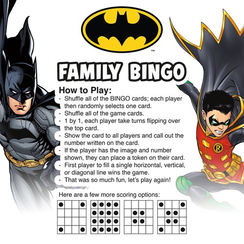 Batman Family Bingo Game