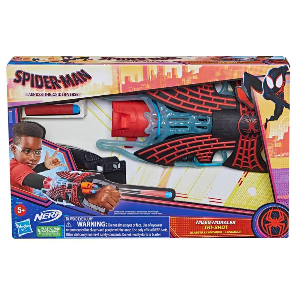 vant Devise femte Spider-Man: Across the Spider-Verse NERF Miles Morales Tri-Shot Blaster