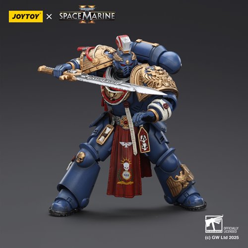 Joy Toy Warhammer Space Marine Ultramarine Relic Primus Armour Plasma Pistol and Combat Blade 1:18 S