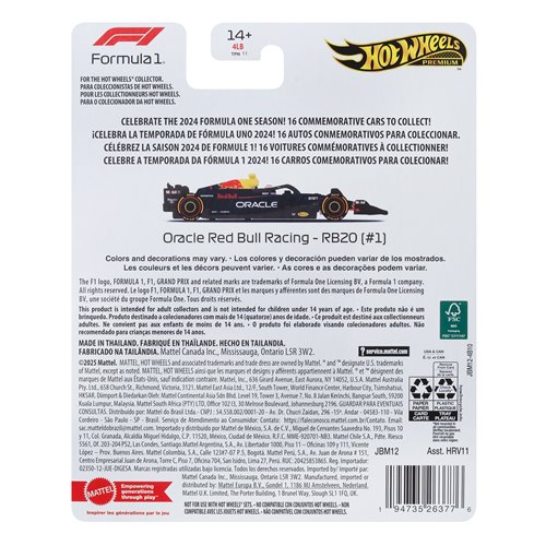 Hot Wheels Formula 1 2025 Mix 3 Vehicle Case of 8