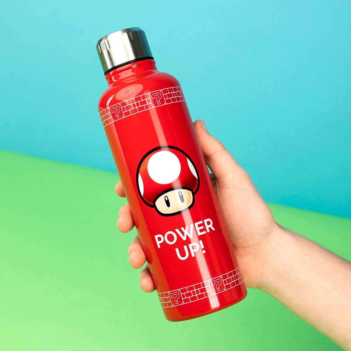 Super Mario Power Up 16 oz. Water Bottle - Entertainment Earth