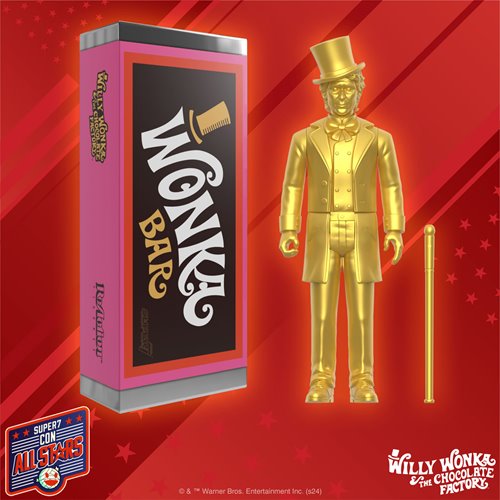 Willy Wonka and the Chocolate Factory Willy Wonka in Wonka Bar 3 3/4-Inch ReAction Figure - SDCC Exc
