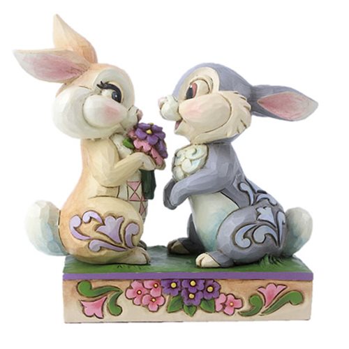 Disney Traditions Bambi Thumper and Blossom Snuggling Bunny Bouquet by Jim Shore Statue