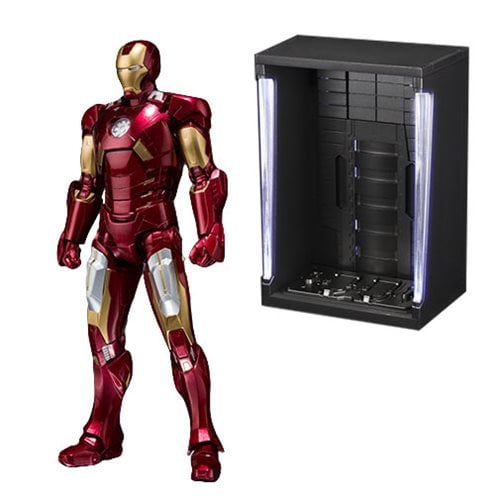 Marvel Iron Man Mark VII and Hall Of Armor Set SH Figuarts Action Figure P-Bandai Tamashii Exclusive