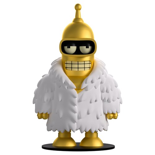 Futurama Collection Bender the Offender Gold Chrome Version Vinyl Figure - Entertainment Earth Exclu