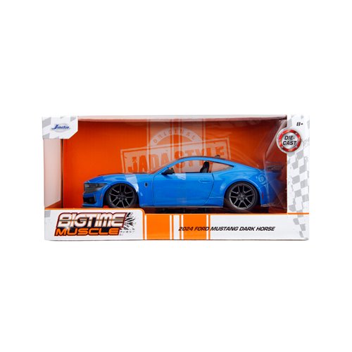 Bigtime Muscle 2024 Blue Ford Mustang Dark Horse 1:24 Scale Die-Cast Metal Vehicle