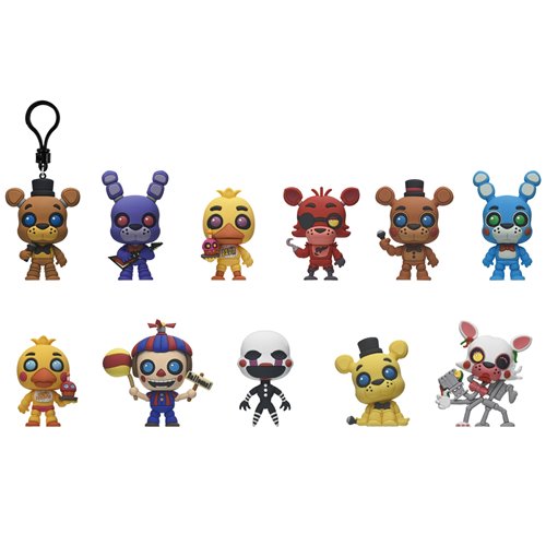 Five Nights at Freddy's 3D Foam Bag Clip Random 6-Pack