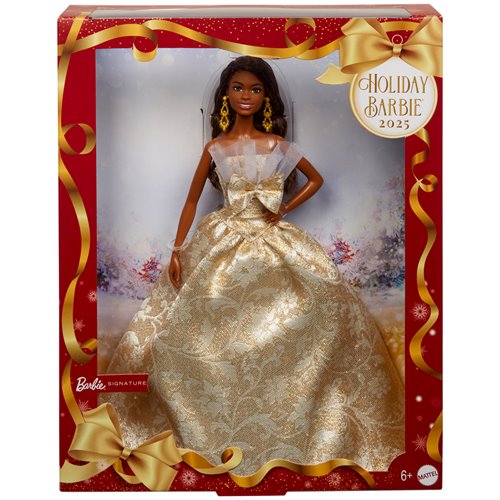 Barbie 2025 Holiday Doll with Black Hair