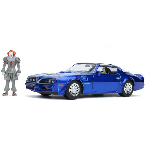 It: Chapter Two 1977 Pontiac Firebird 1:24 Scale Die-Cast Metal Vehicle with Pennywise Figure