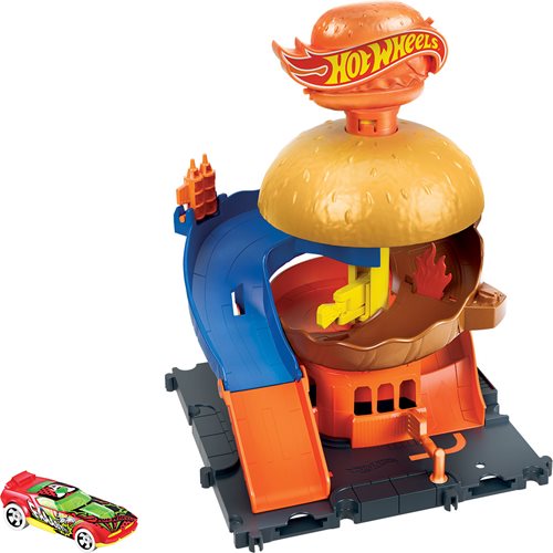 Hot Wheels City Downtown Burger Drive-Thru Playset
