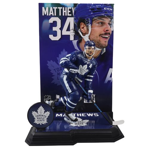 NHL SportsPicks Toronto Maple Leafs Auston Matthews 7-Inch Scale Posed Figure Case of 6