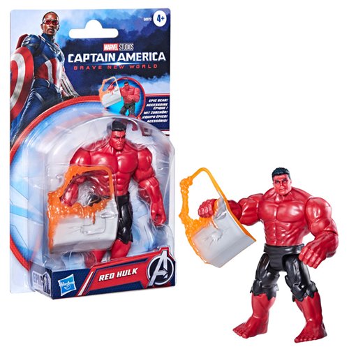 Captain America Brave New World Epic Hero Series Red Hulk 4-Inch Action Figure
