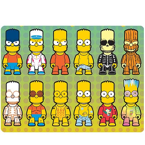 Simpsons Bart Simpson Mania Series 3-Inch Qee Figure Case
