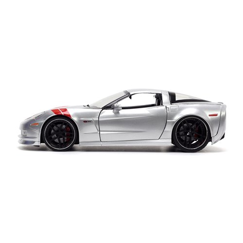 Bigtime Muscle 2006 Chevrolet Corvette Z06 Candy Silver 1:24 Scale Die-Cast Metal Vehicle
