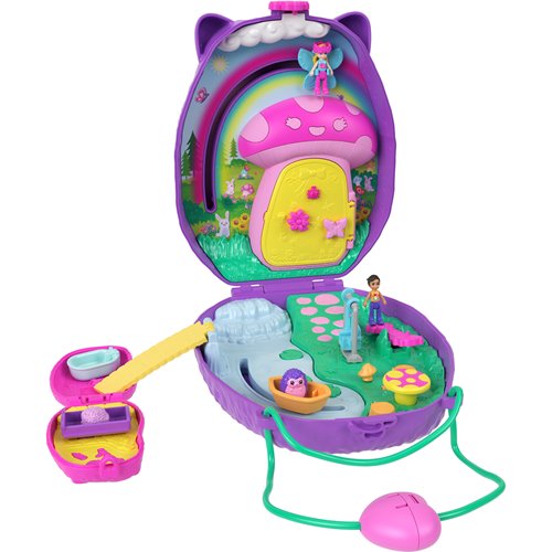 Polly Pocket Hedgehog Mom and Baby Wearable Compact Playset