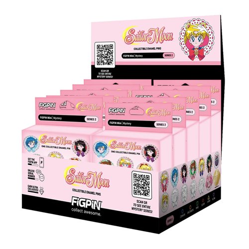 Sailor Moon Mystery Minis Series 2 Enamel Pin Display of 10