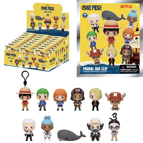 One Piece Live Action Series 2 3D Foam Bag Clip Display Case of 24