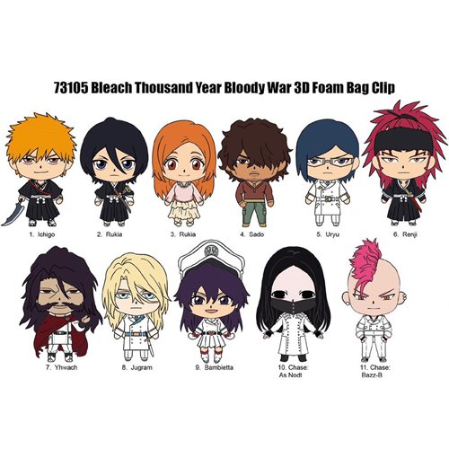 Bleach: Thousand-Year Blood War 3D Foam Bag Clip Display Case of 24