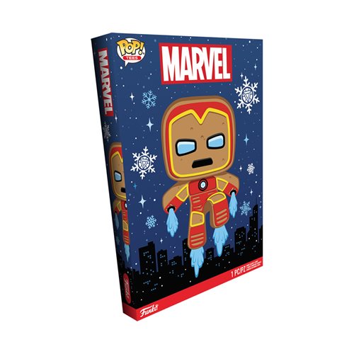 Marvel Holiday Gingerbread Iron Man Adult Boxed Pop! T-Shirt