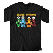 Bravest Warriors Attack Formation Black T-Shirt