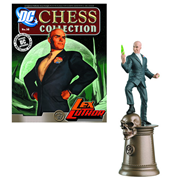 DC Superhero Lex Luthor Black King Chess Piece and Magazine
