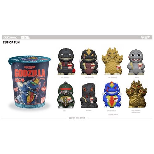 Godzilla Series 2 Rokimoto Cup Vinyl Figure Display Case of 6