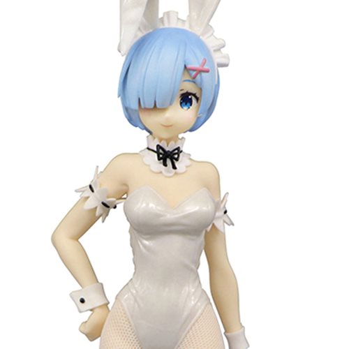 Re:Zero Starting Life in Another World Rem White Pearl Color Version BiCute Bunnies Statue