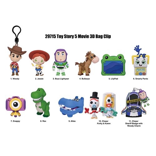 Toy Story 5 3D Foam Bag Clip Random 6-Pack