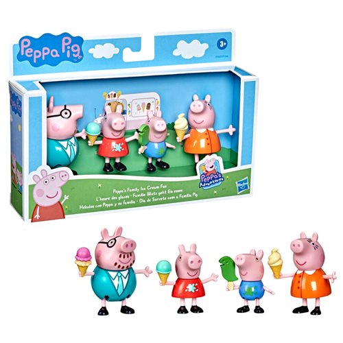 Peppa Pig Peppa's Adventures Peppa's Family Ice Cream Fun Mini-Figures